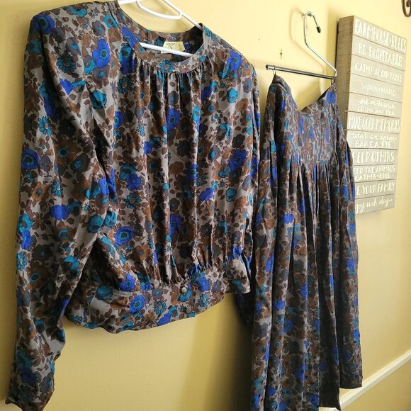 Valentino Dresses & Skirts - Vintage Valentino MISS V silk Floral Set